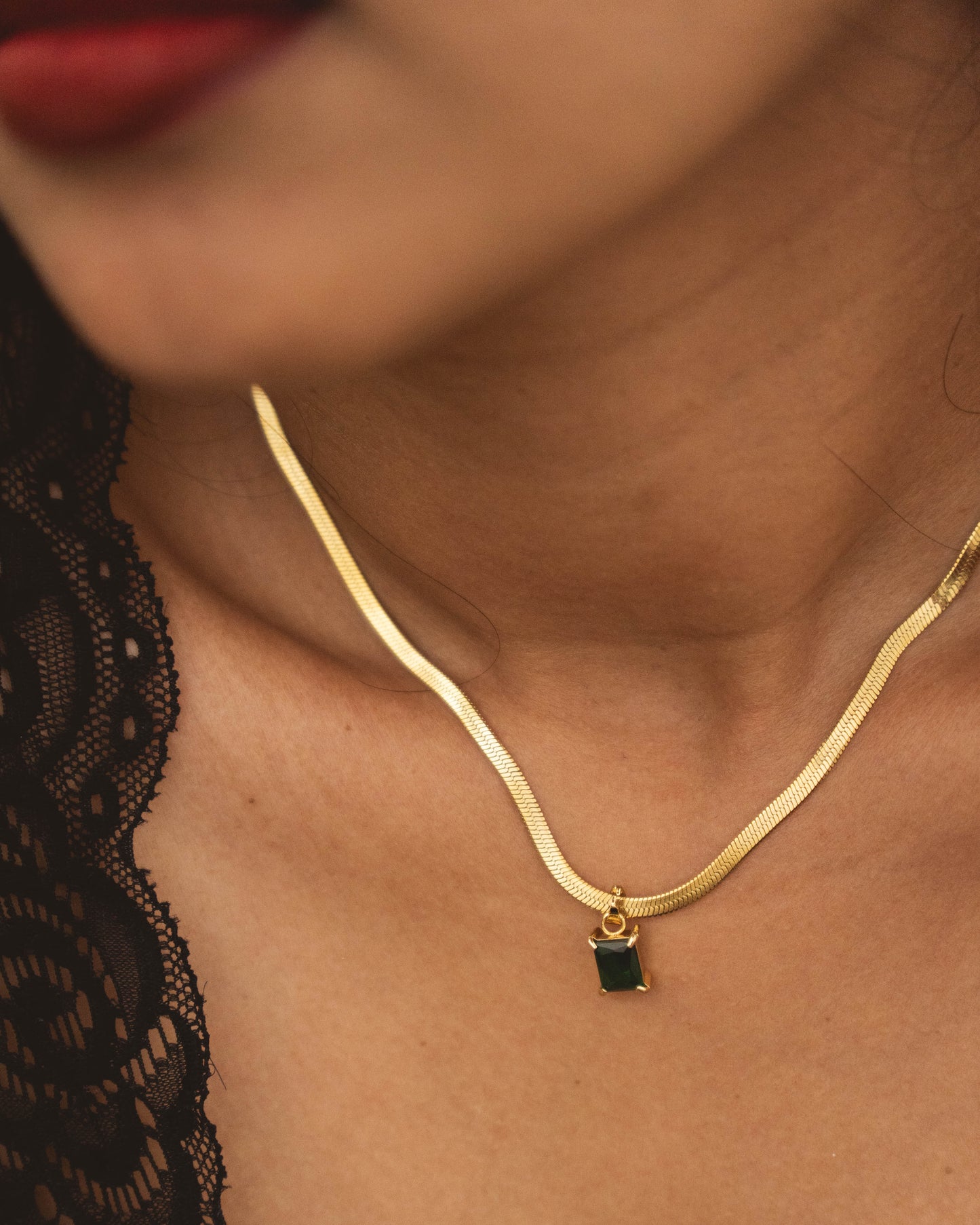 Emerald Snake Chain
