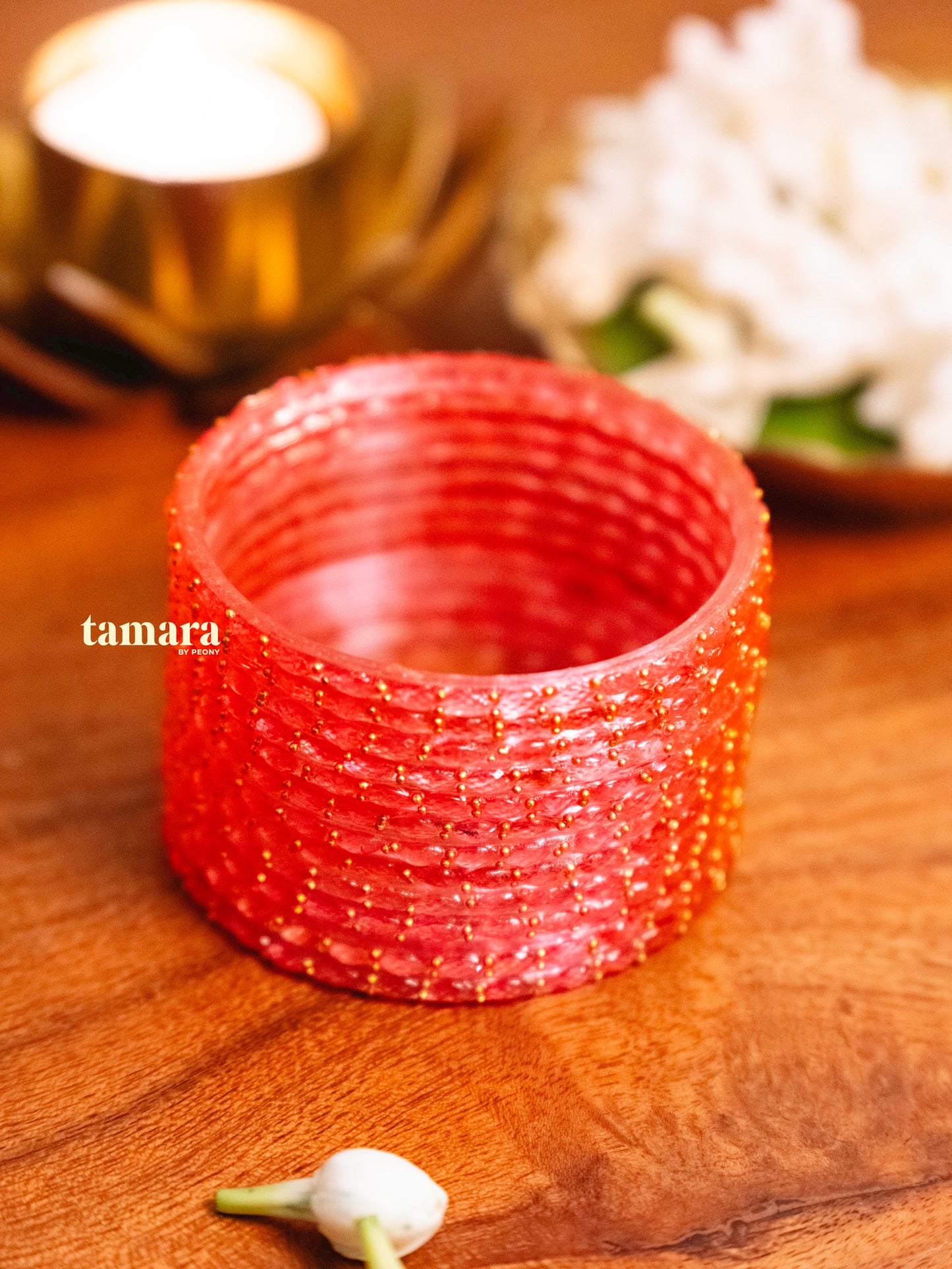 Pink Glass Bangles