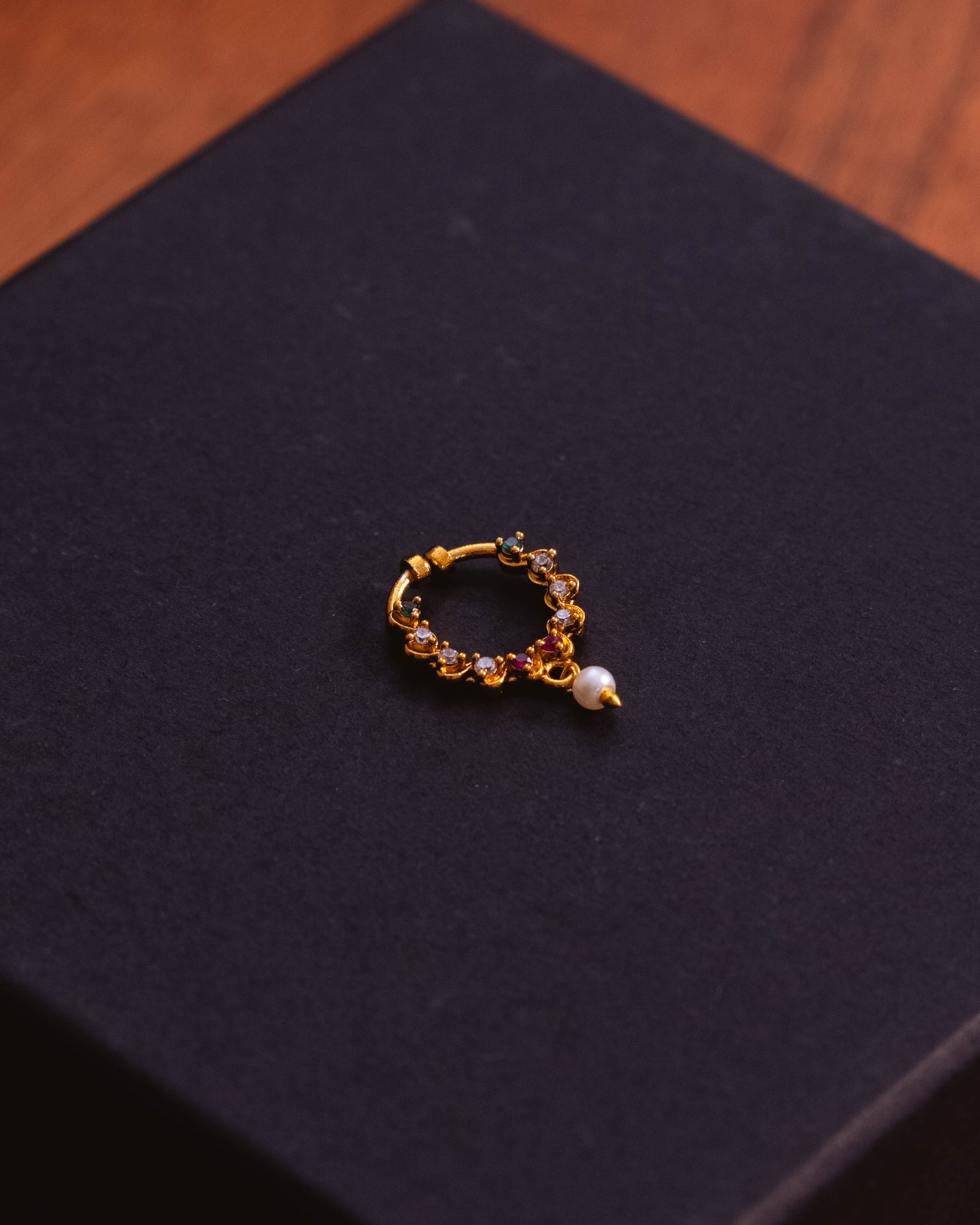 Pearl Drop - Ruby & Emerald