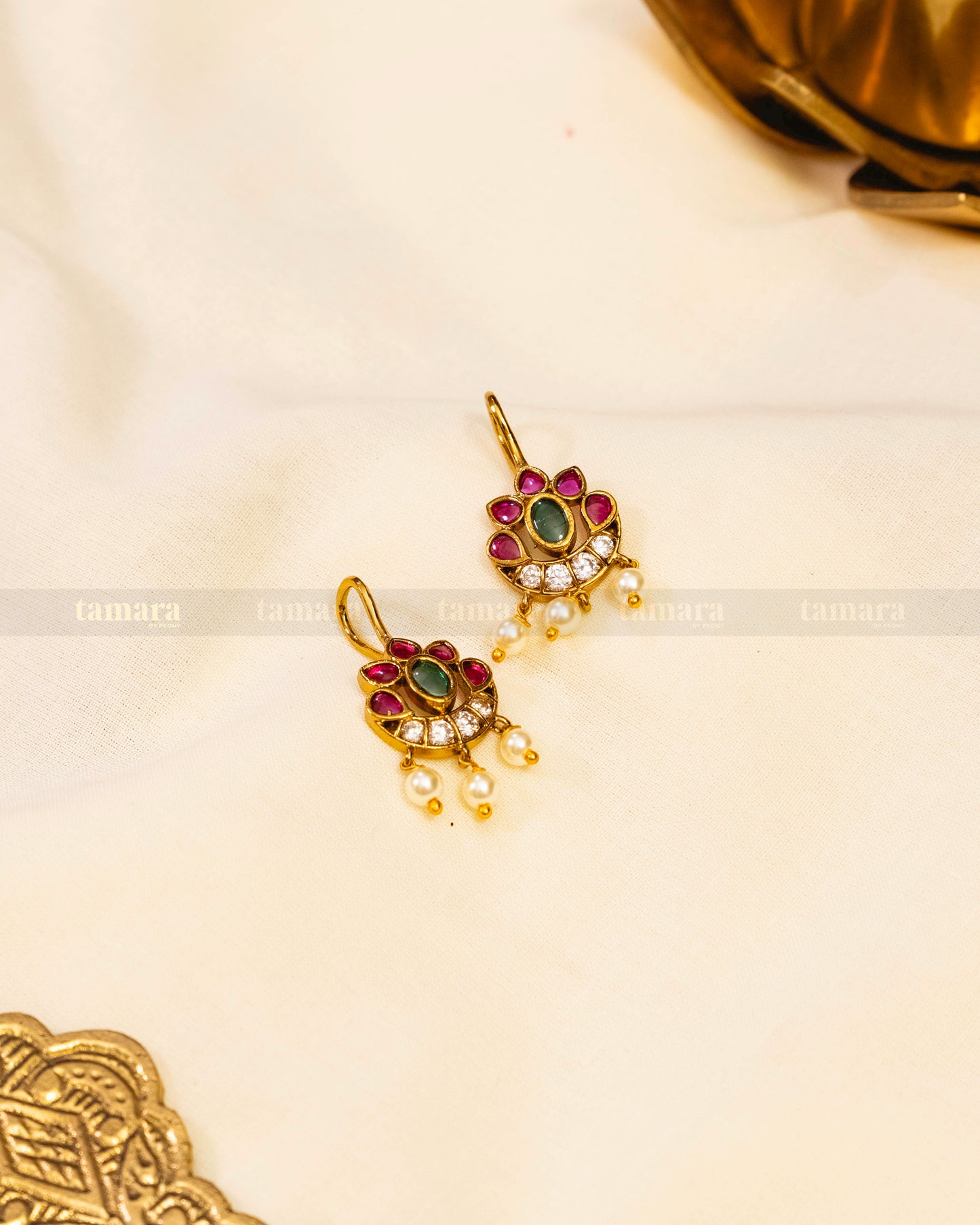 Floral Bugadi Press On Earrings