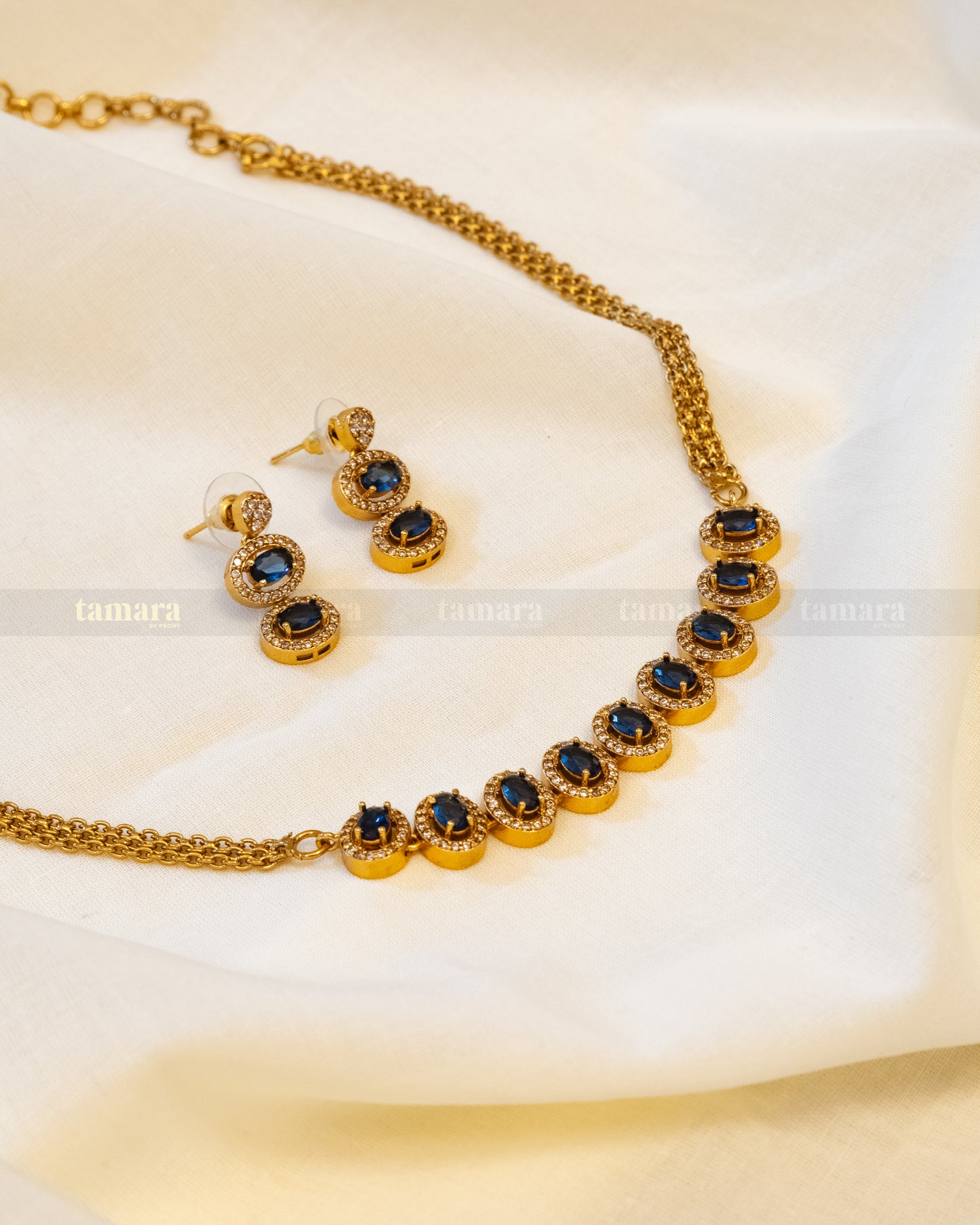 Sapphire Necklace Set
