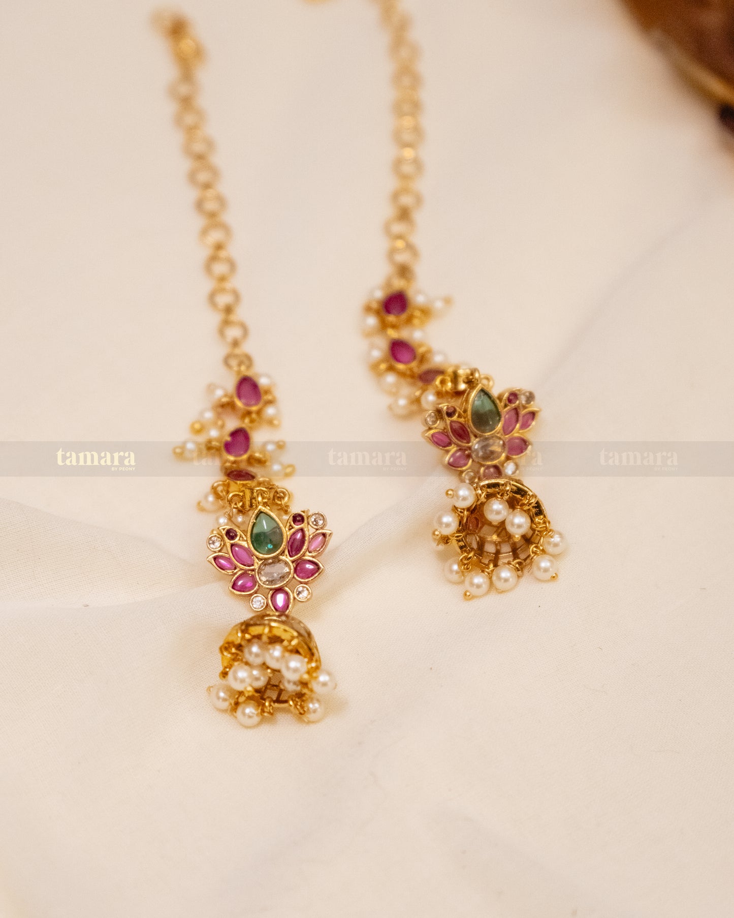 Lotus Jhumka with Earchain