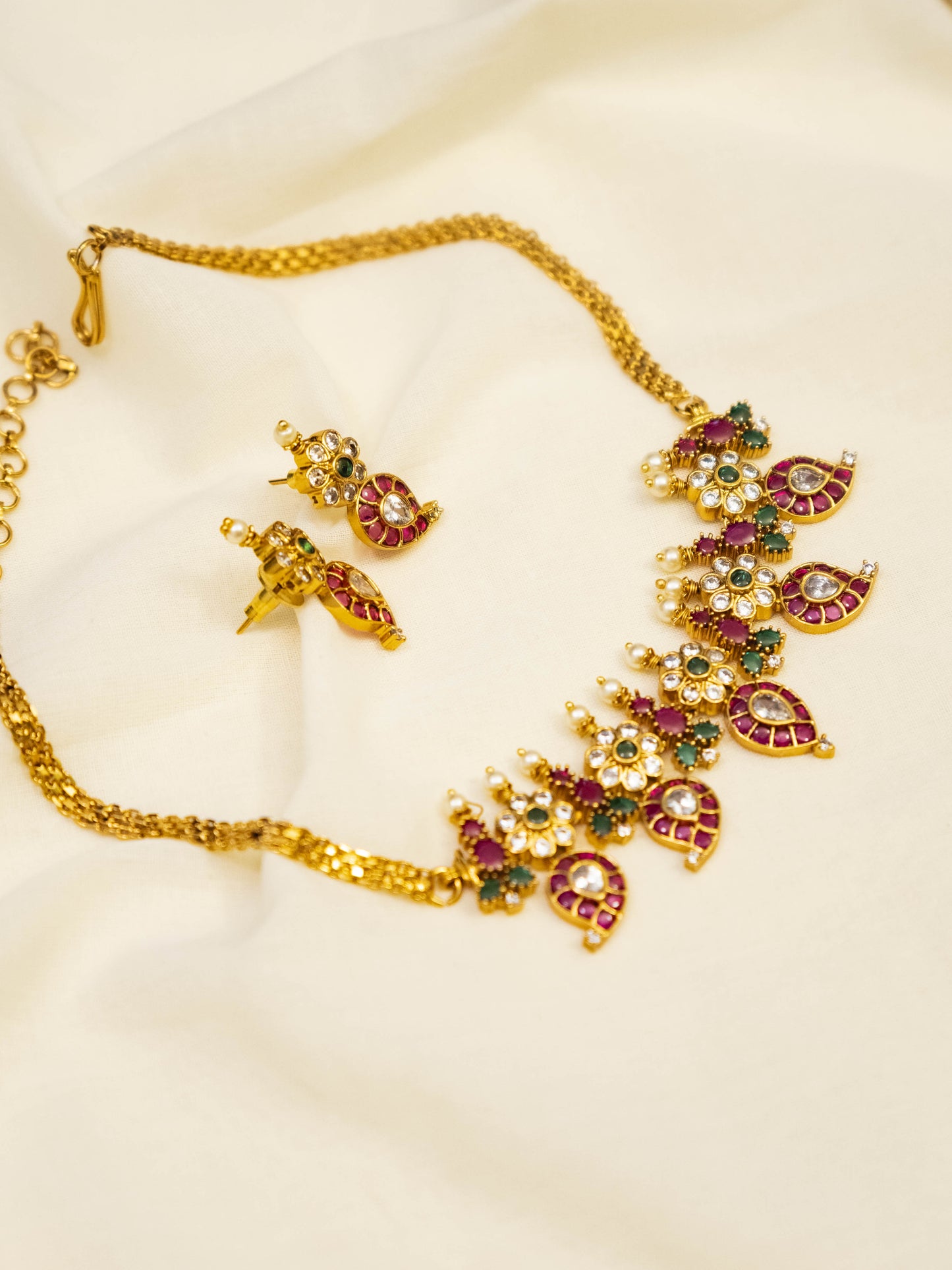 Multicolor Mango Necklace Set