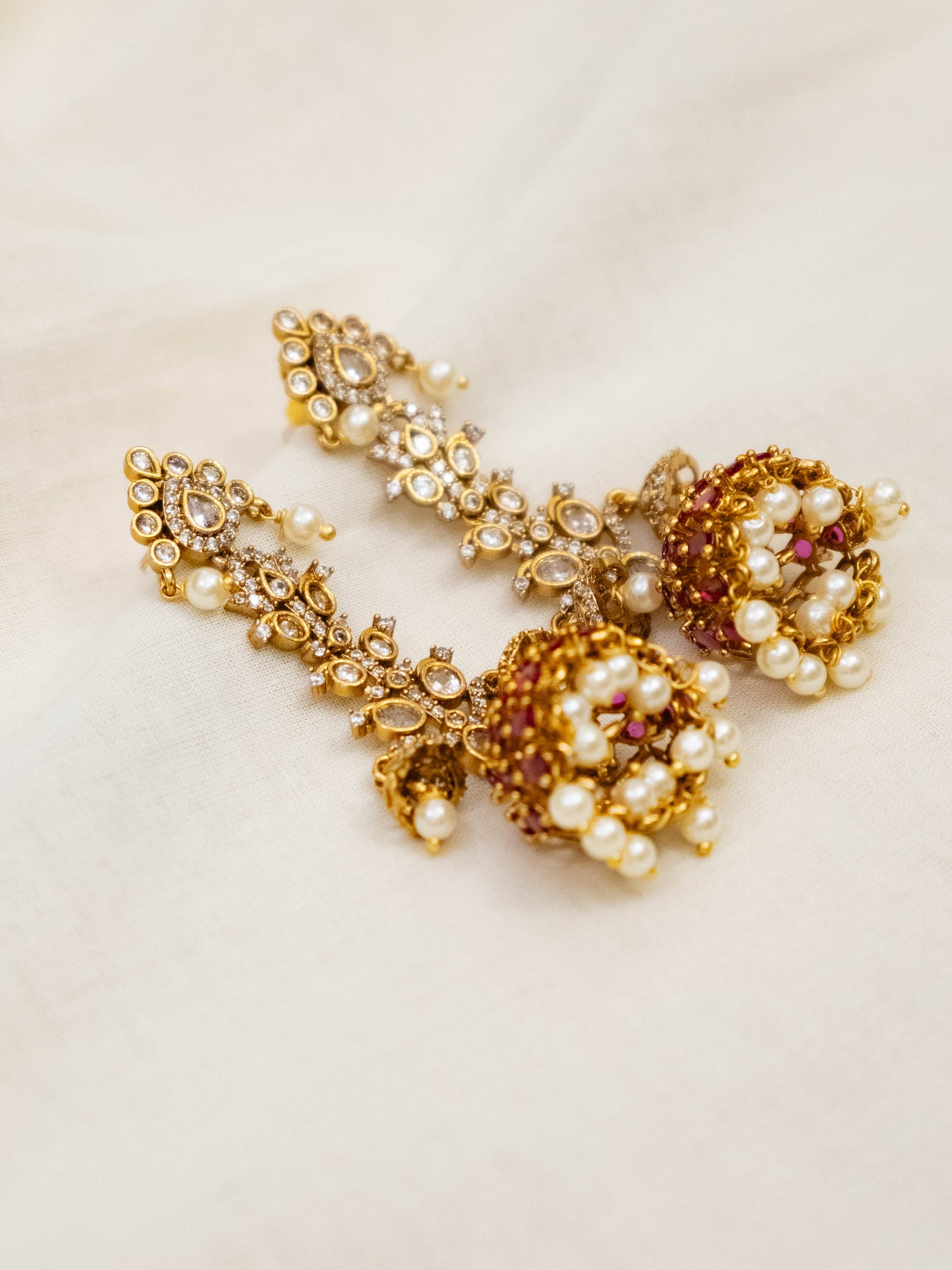 Ruby Radiance Jhumka