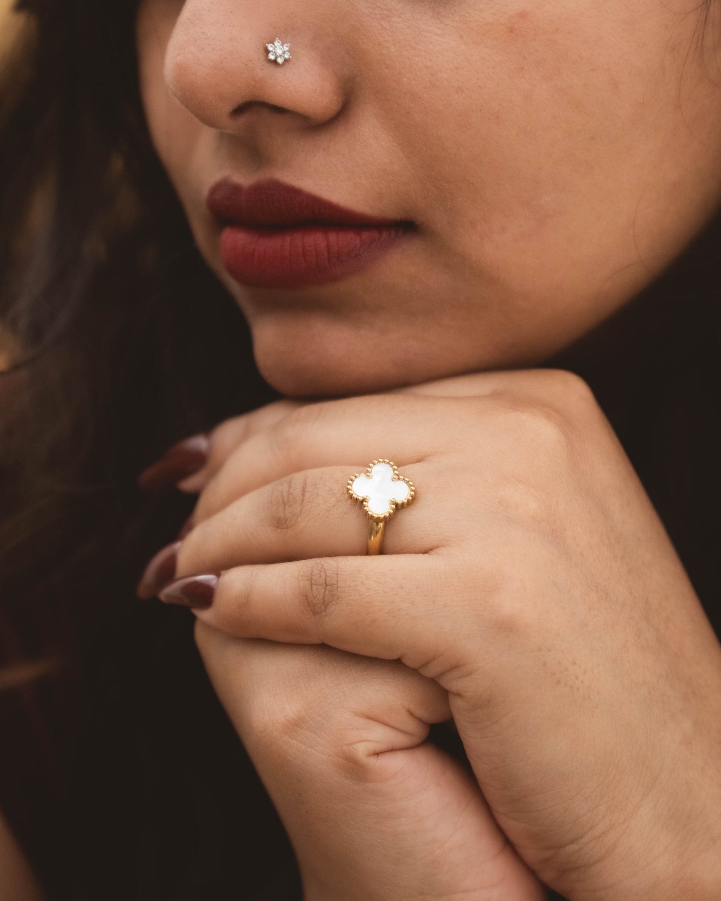 Lune Clover Ring
