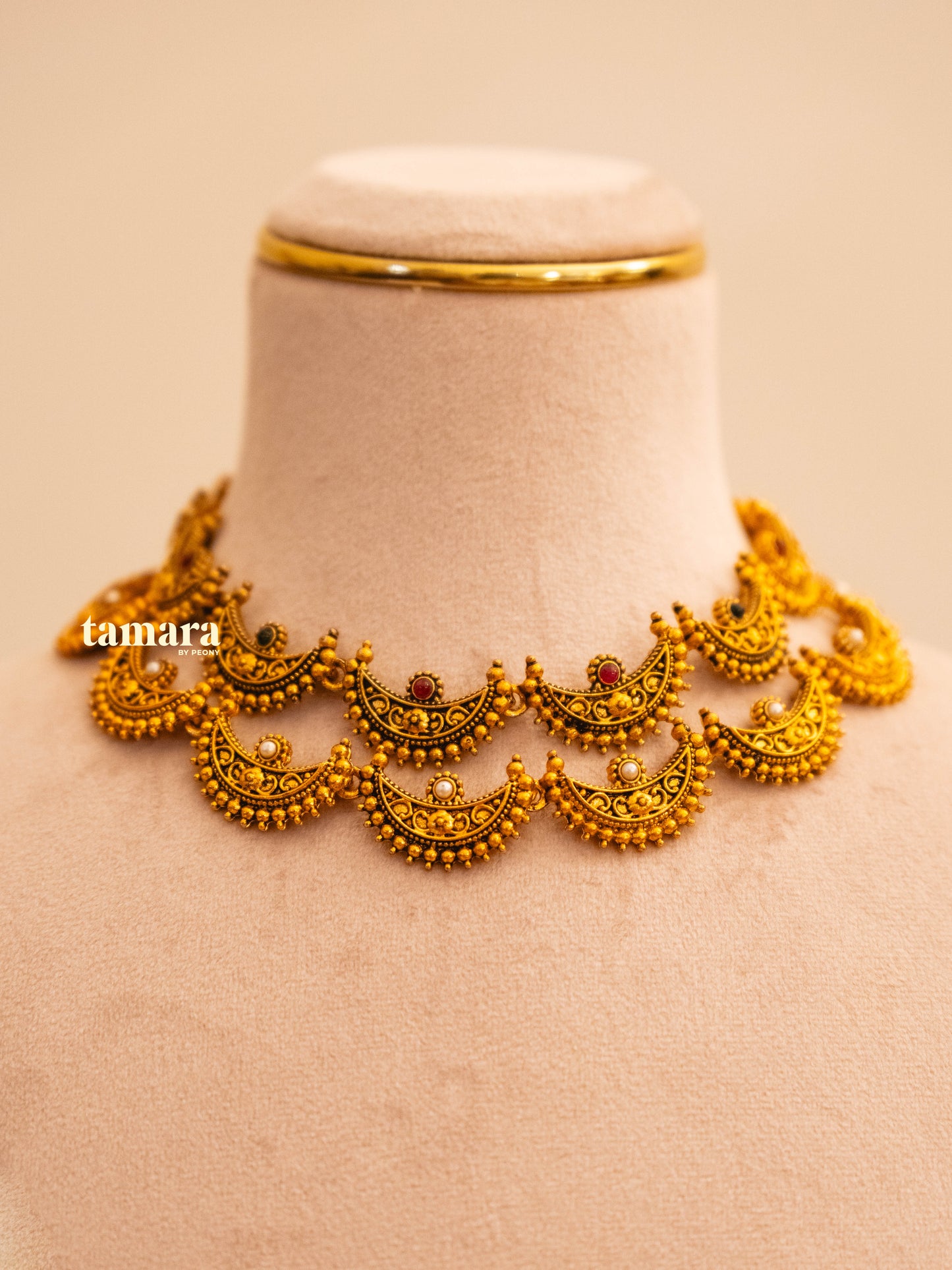 Chand Necklace Set - White