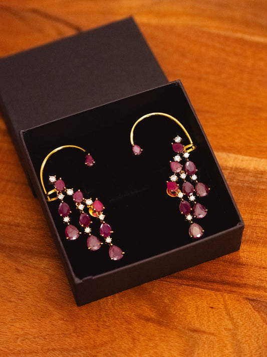 Ruby Pink Earcuff