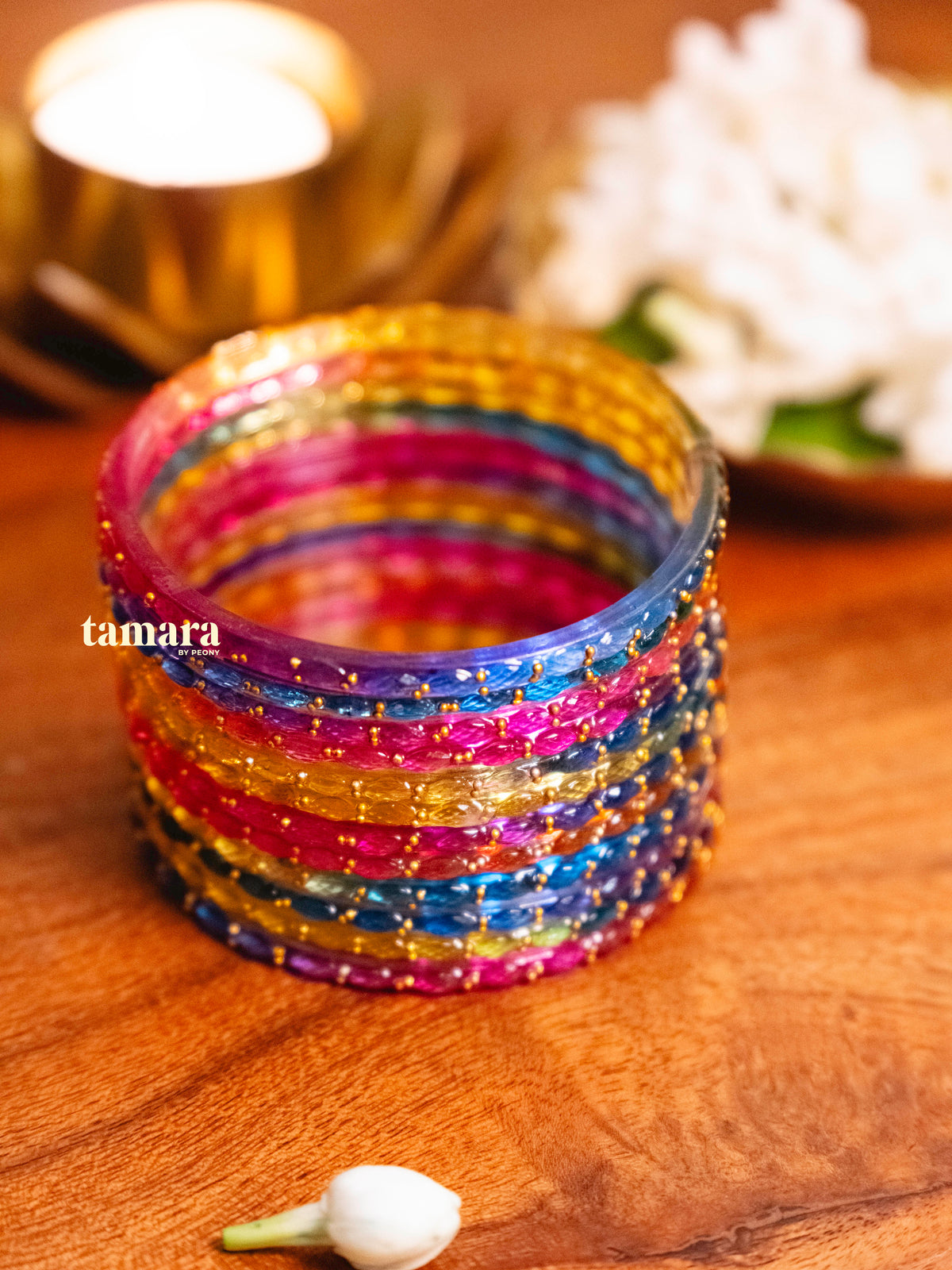 Rainbow Glass Bangles