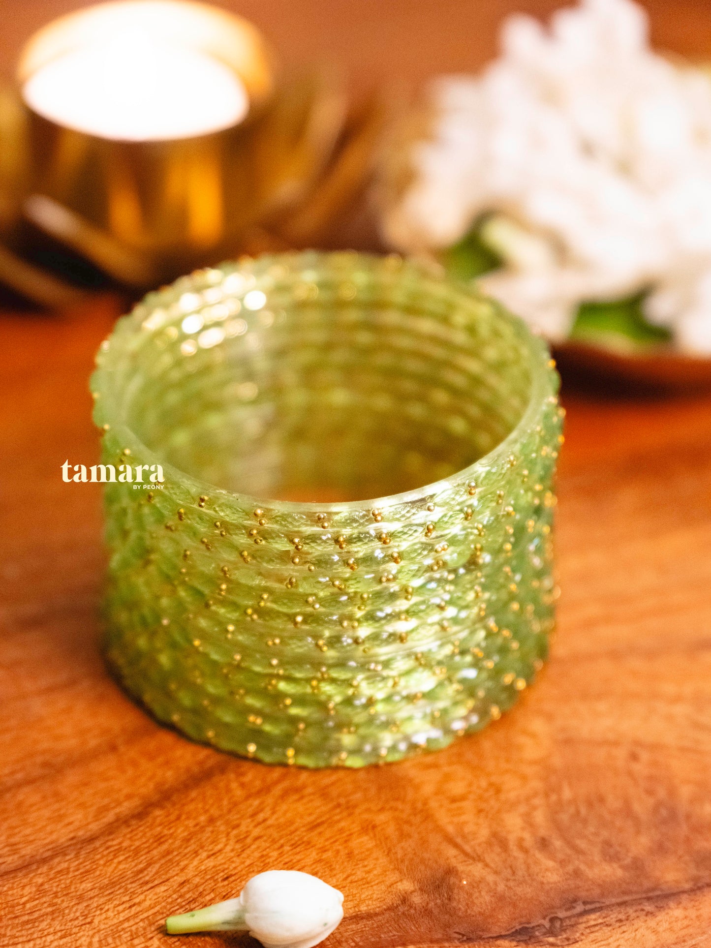 Pastel Green Glass Bangles