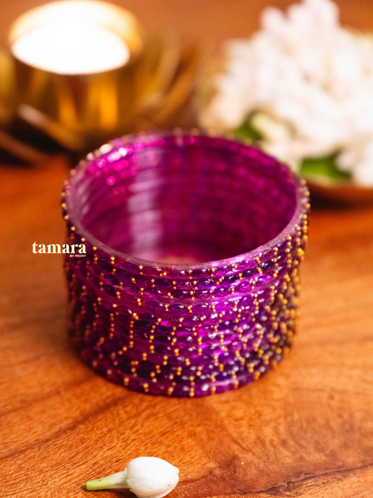 Purple Glass Bangles