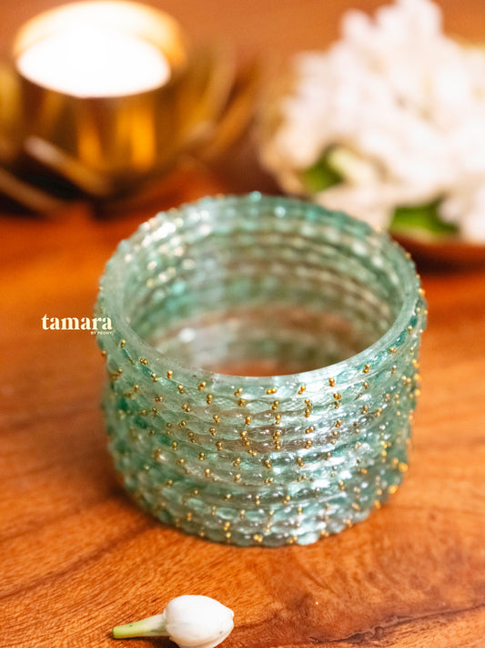Sea Green Glass Bangles