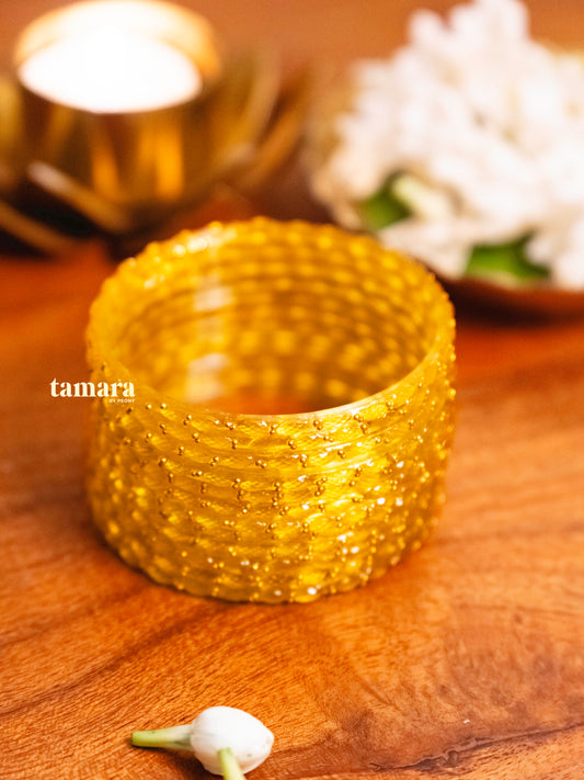 Golden Glass Bangles