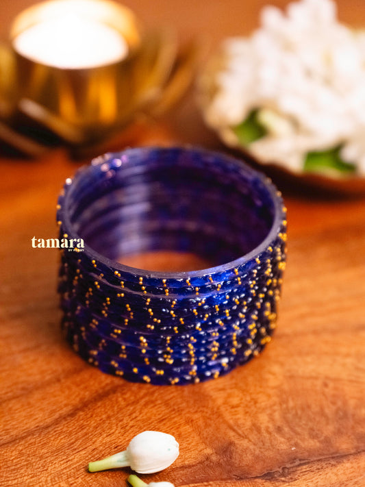 Royal Blue Glass Bangles