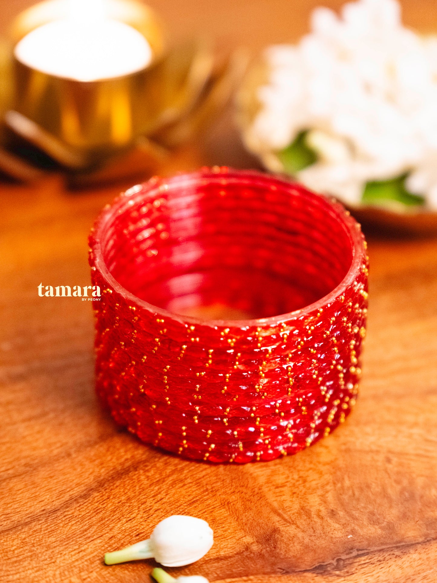 Bright Pink Glass Bangles