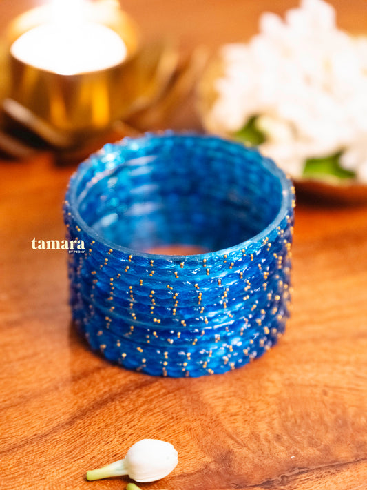 Sky Blue Glass Bangles