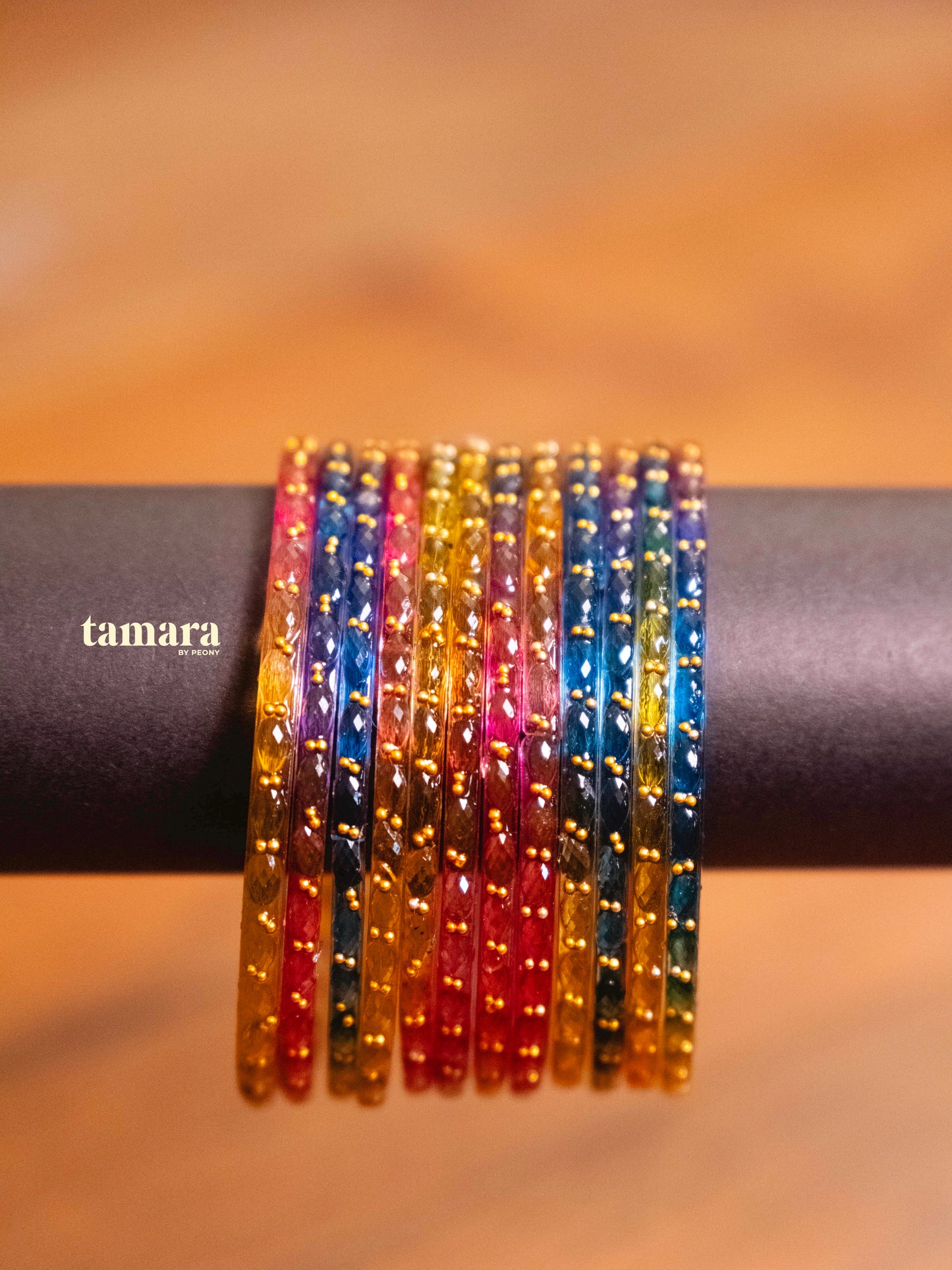 Rainbow Glass Bangles
