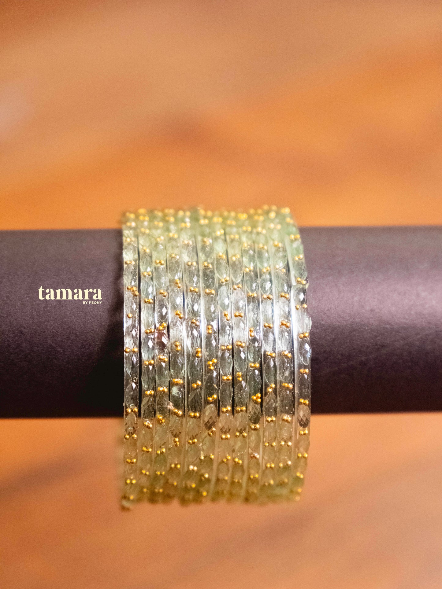 Pastel Green Glass Bangles