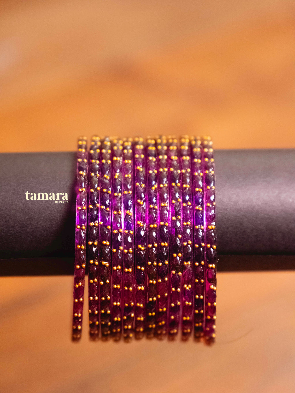 Purple Glass Bangles