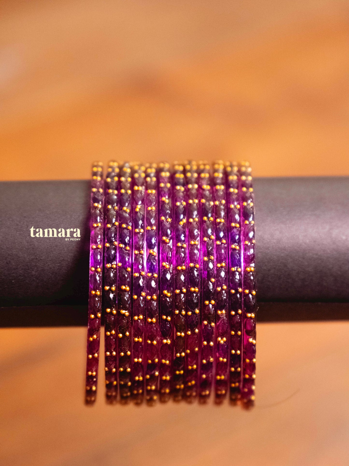 Purple Glass Bangles