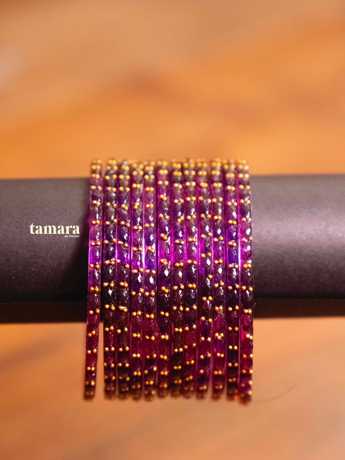 Purple Glass Bangles