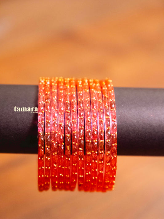 Pink Glass Bangles