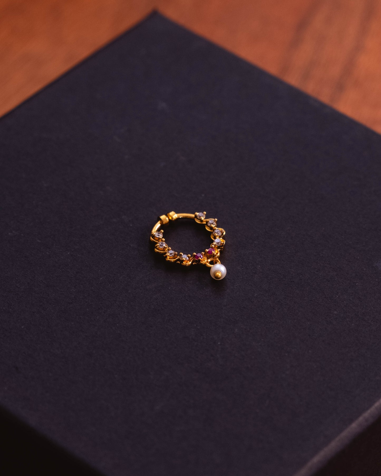 Pearl Drop - Ruby & White