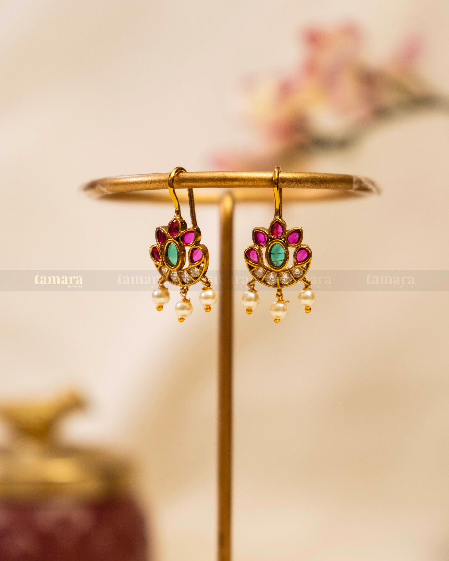 Floral Bugadi Press On Earrings