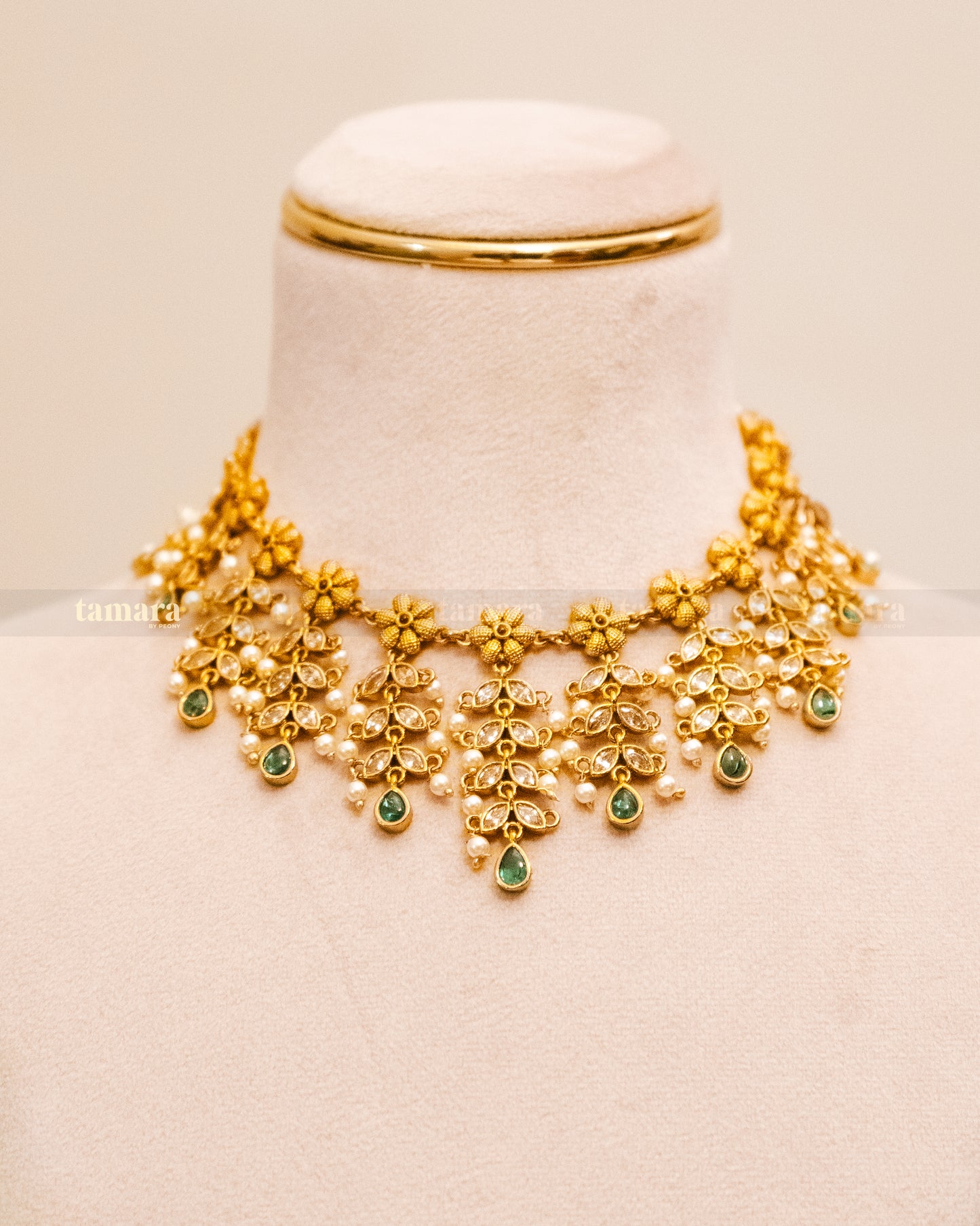 Manjari Floral Drop Necklace Set