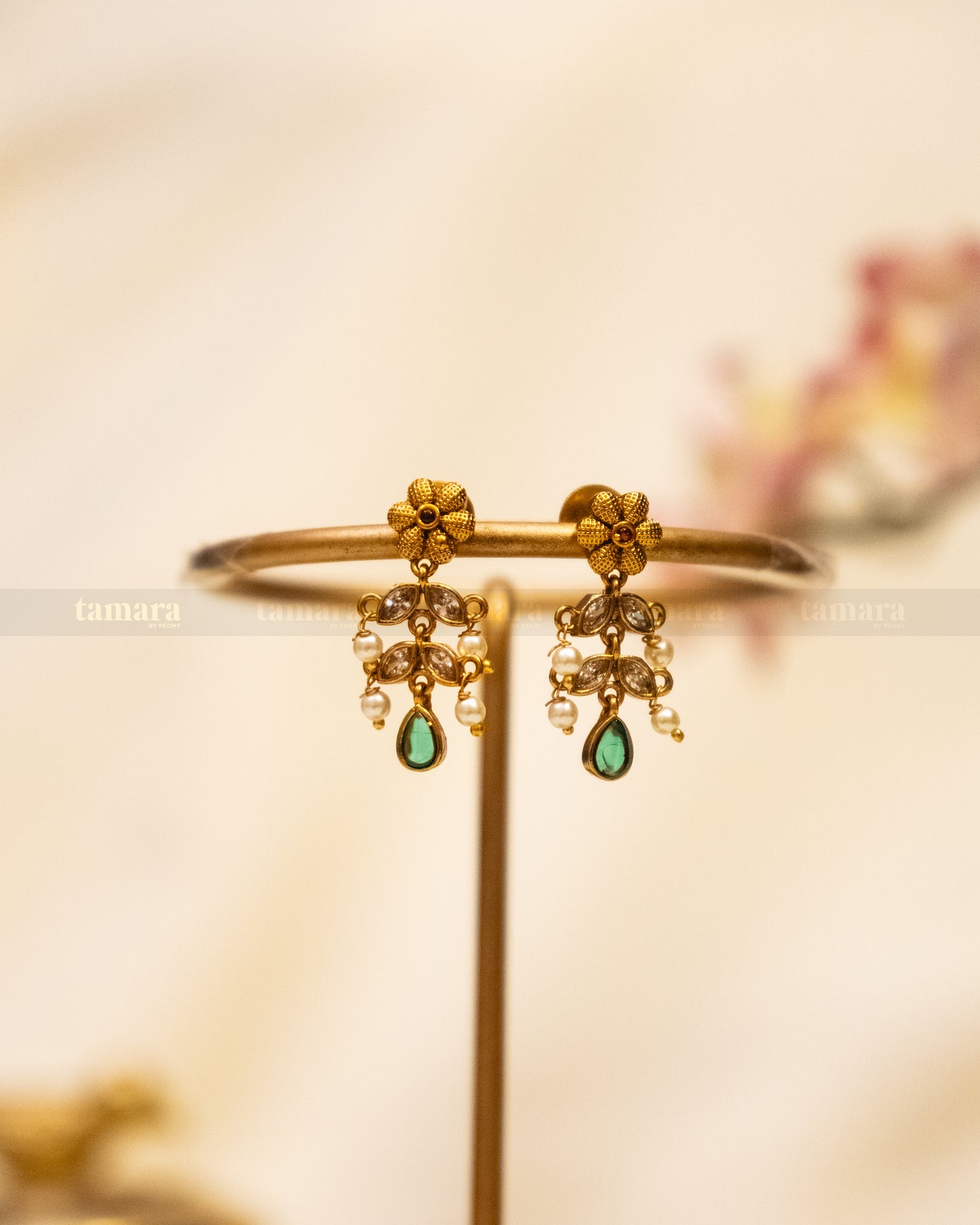 Manjari Floral Drop Necklace Set