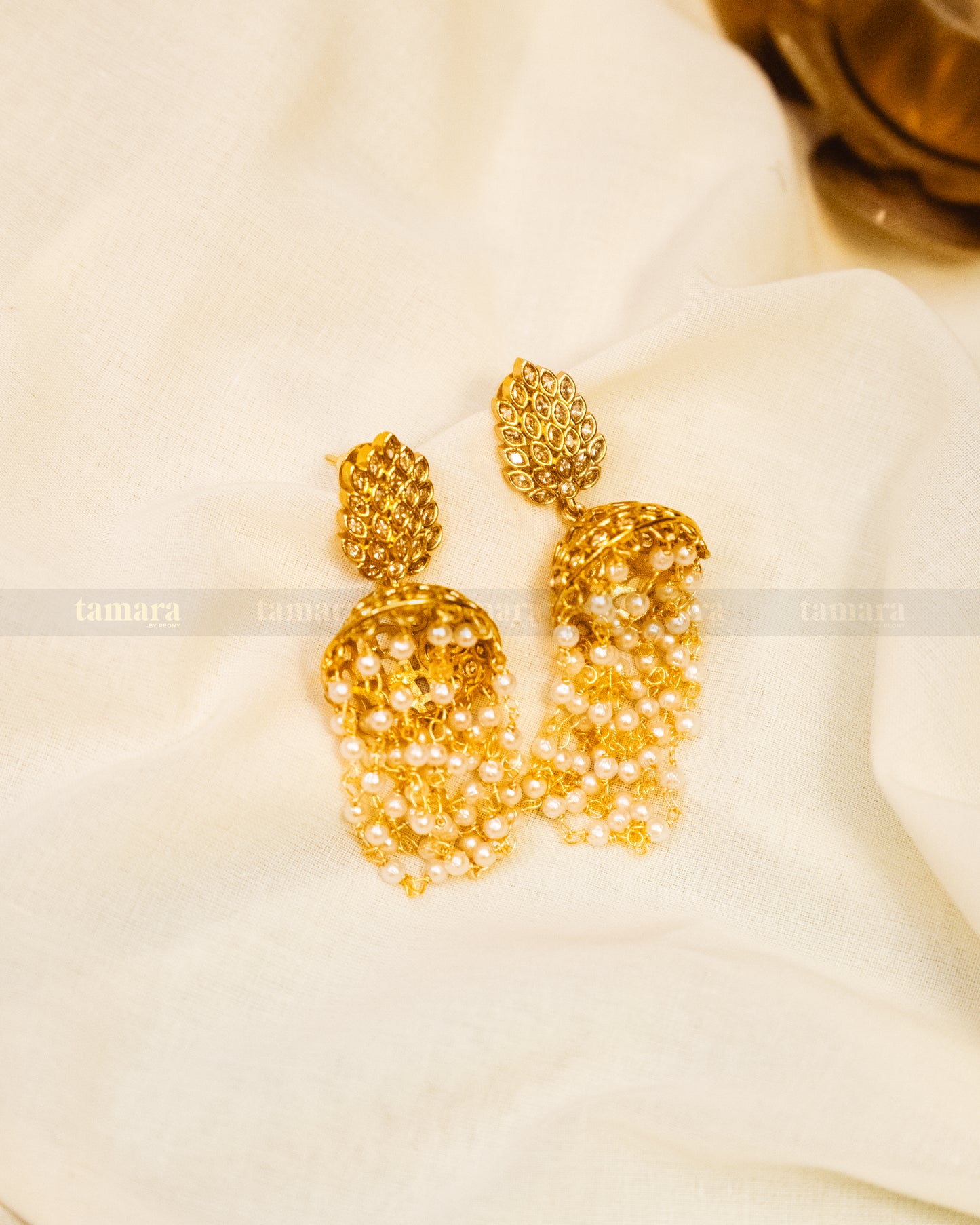 Saanvi Pearl String Jhumka