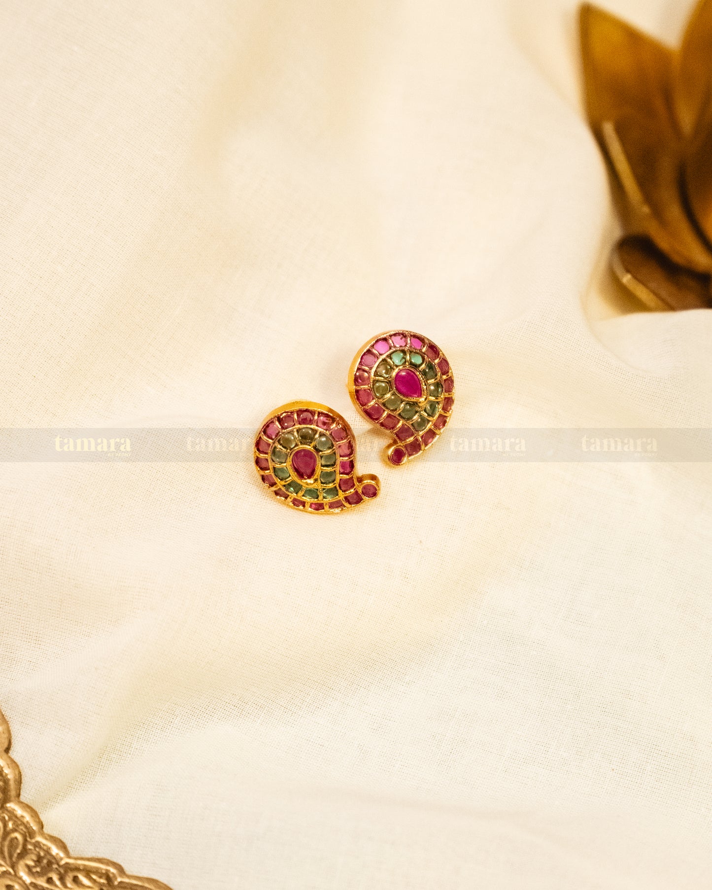 Mango Kemp Stud Earring - Ruby