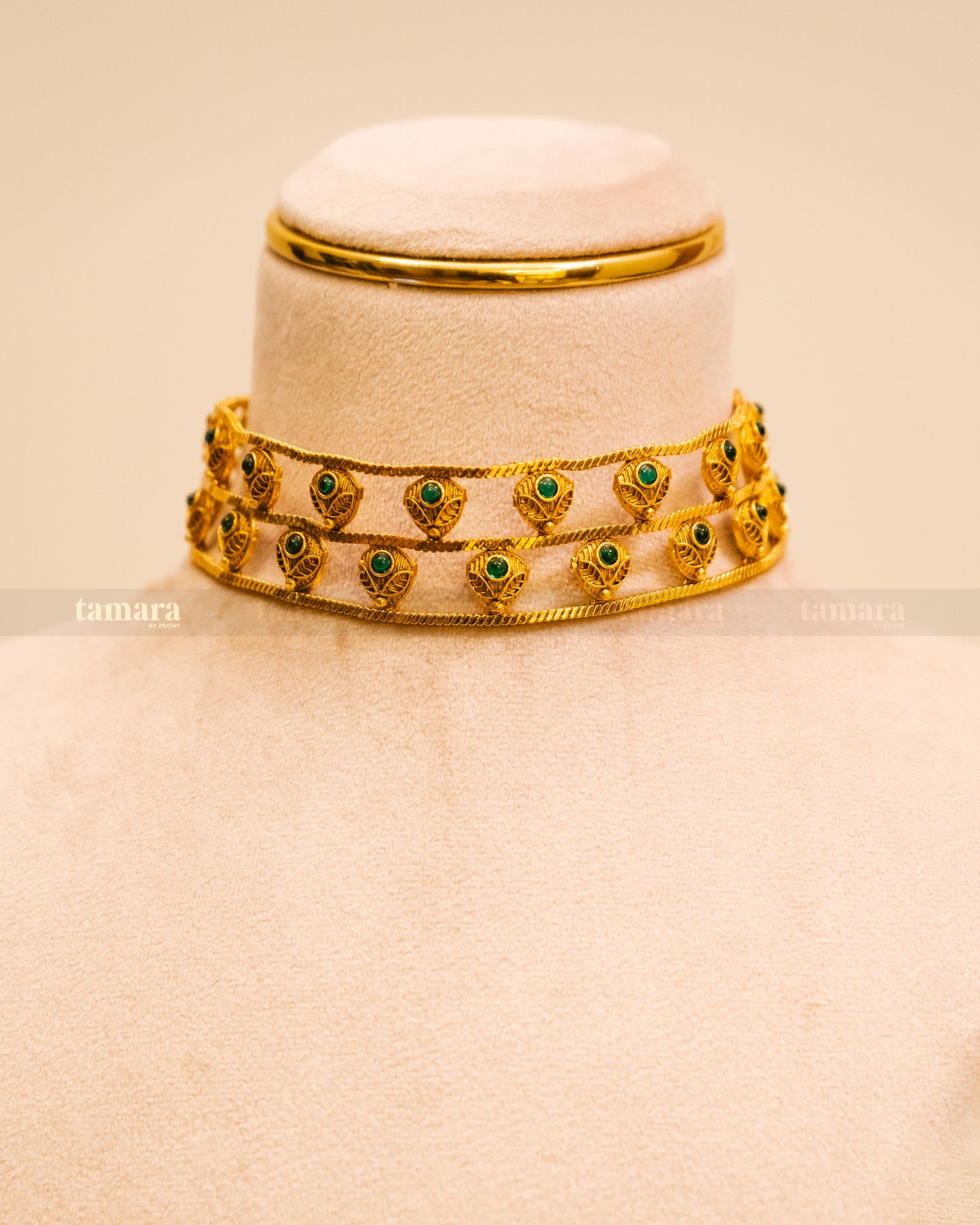 Layered Emerald Choker Set