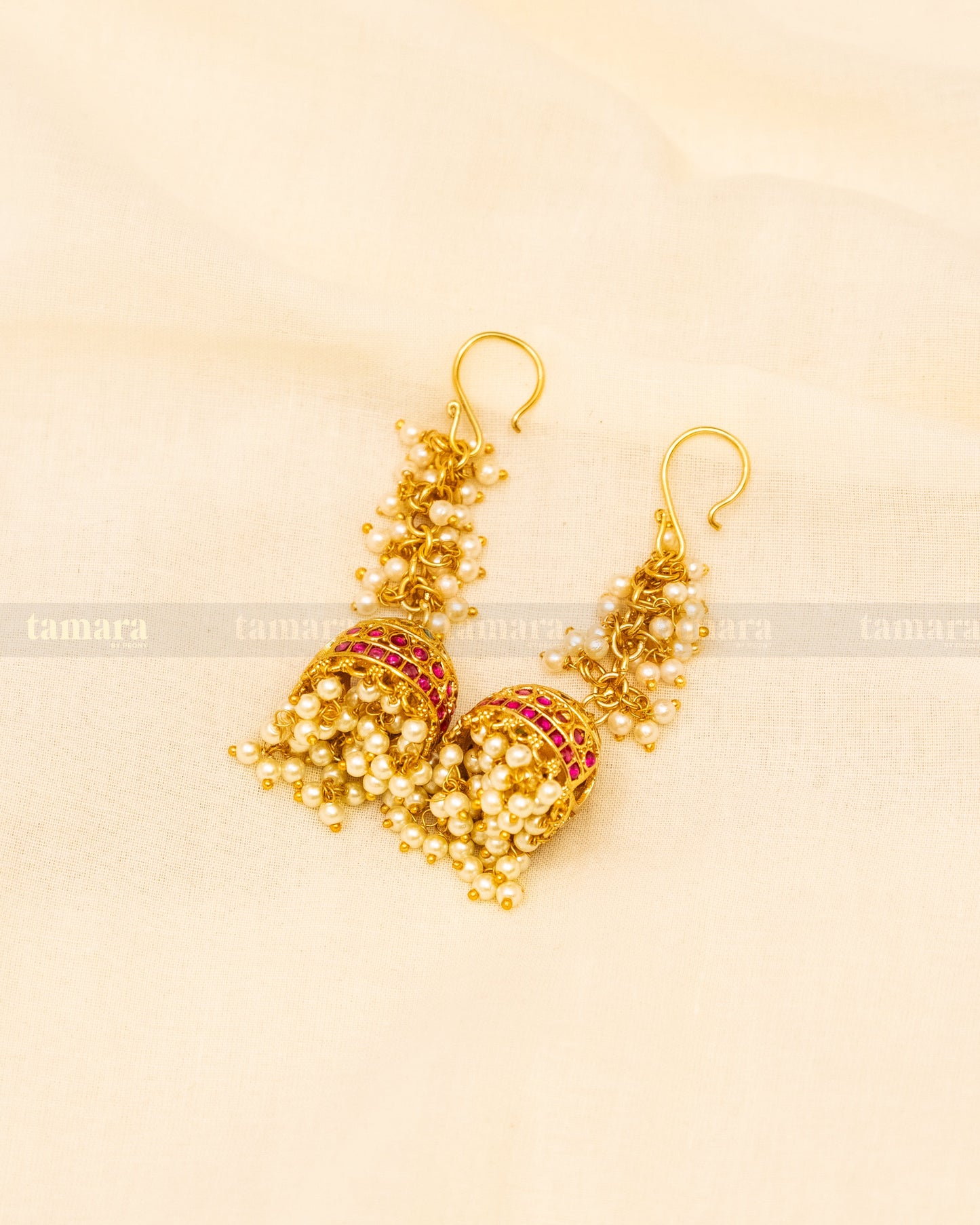 Pearl String Jhumka