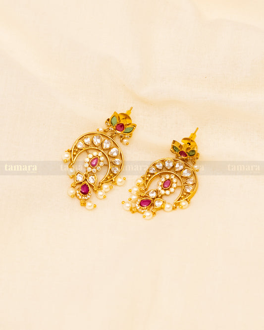 Crescent Kundan Chandbali