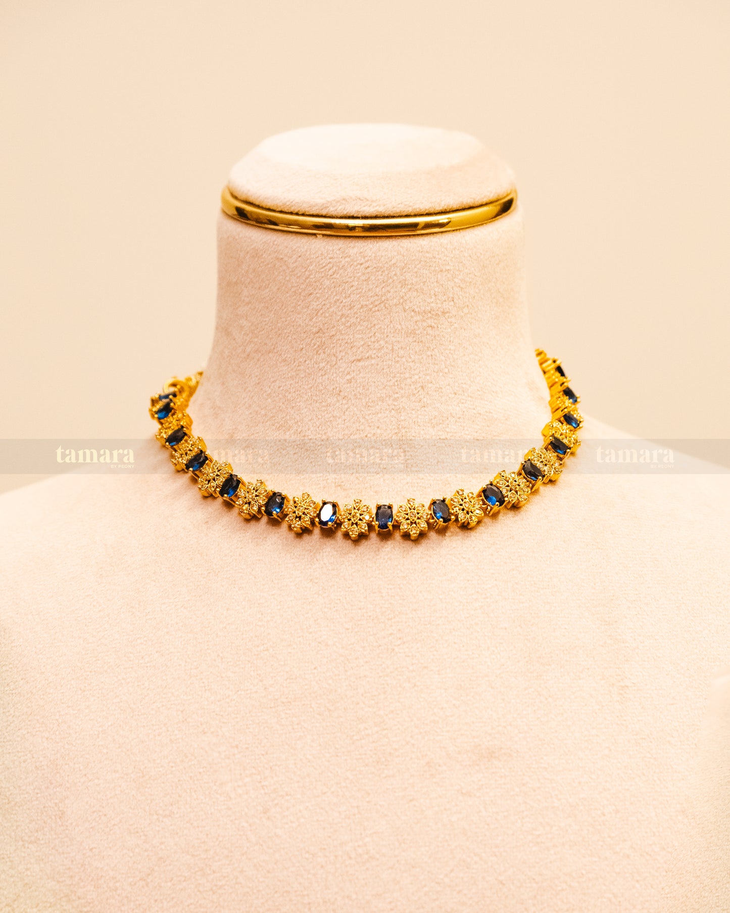 Sapphire Bloom Necklace Set