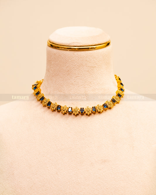 Sapphire Bloom Necklace Set