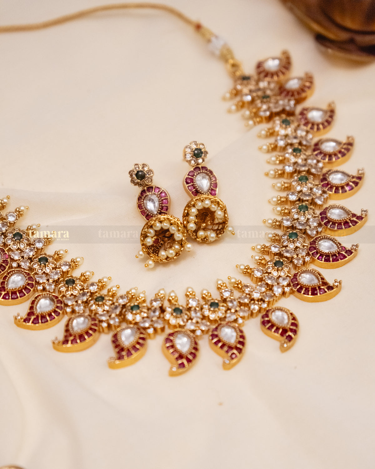 Mango Kundan Polki Necklace Set