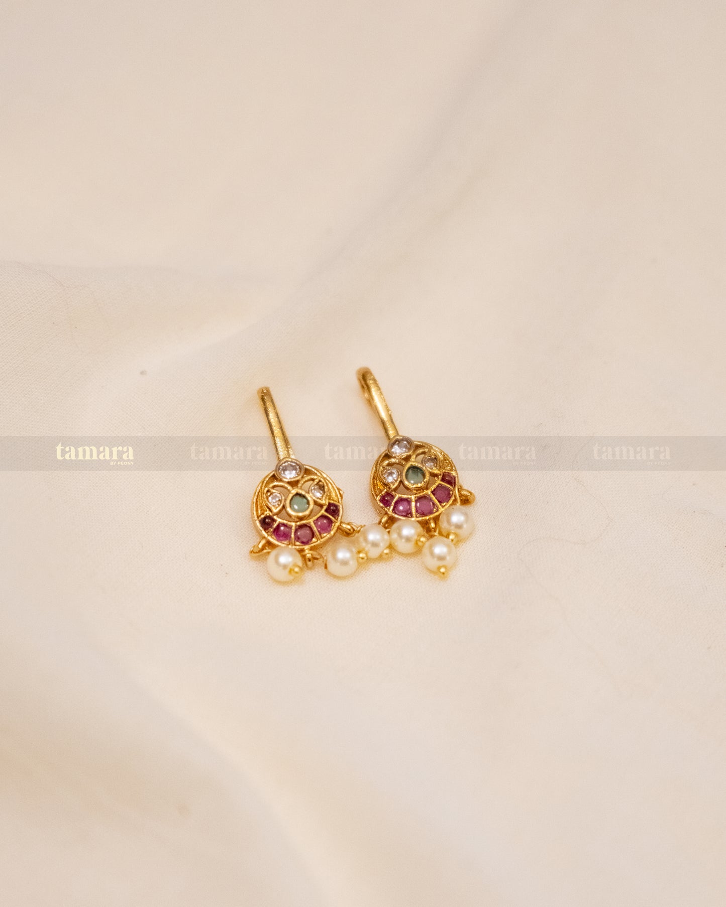 Floral Bugadi Press On Earrings
