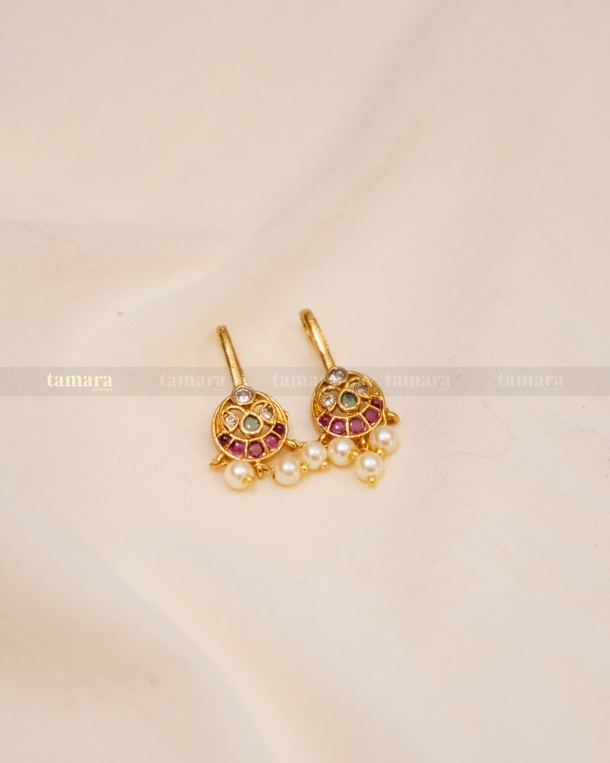 Floral Bugadi Press On Earrings