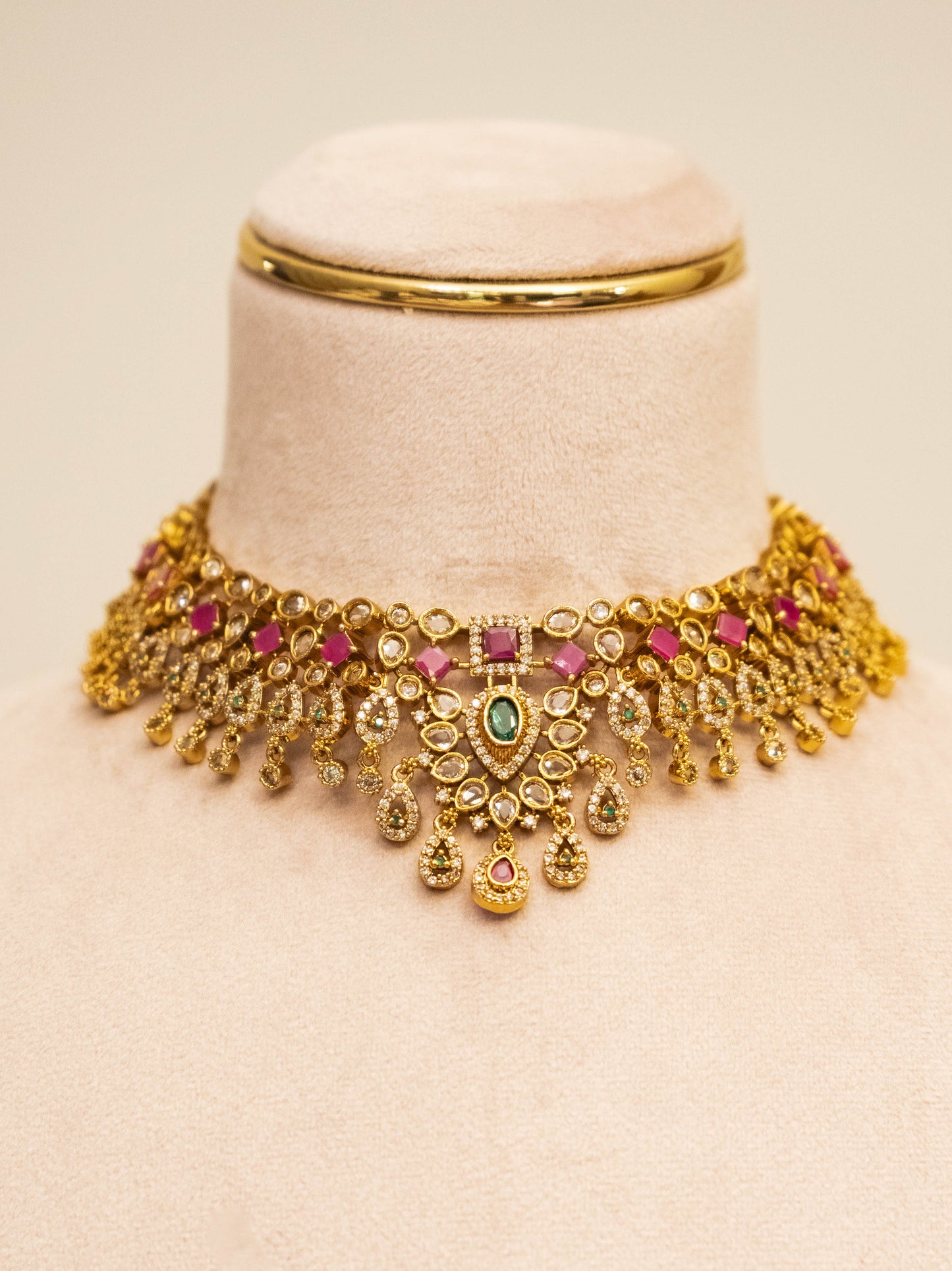 Uncut Ruby Necklace Set