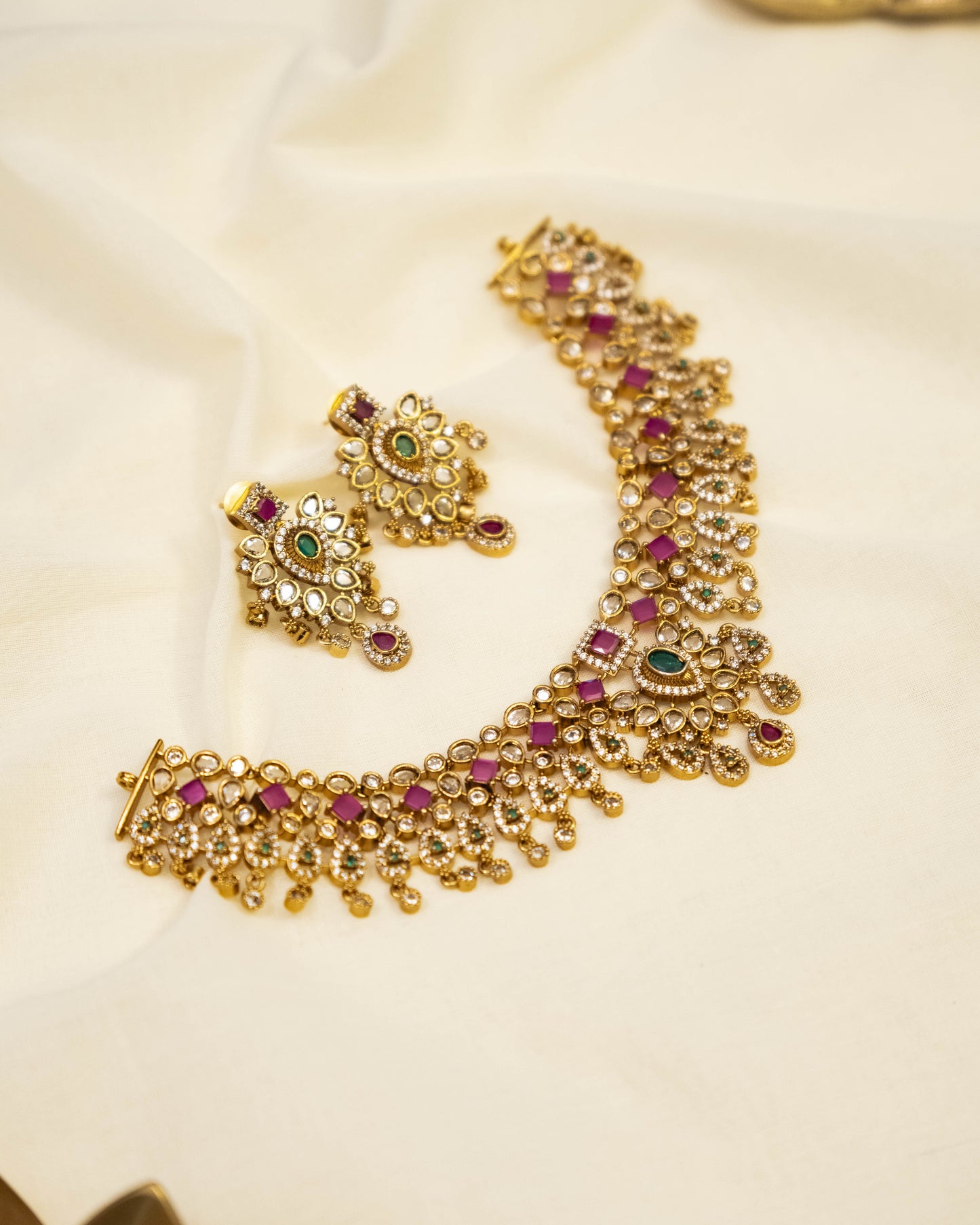 Uncut Ruby Necklace Set