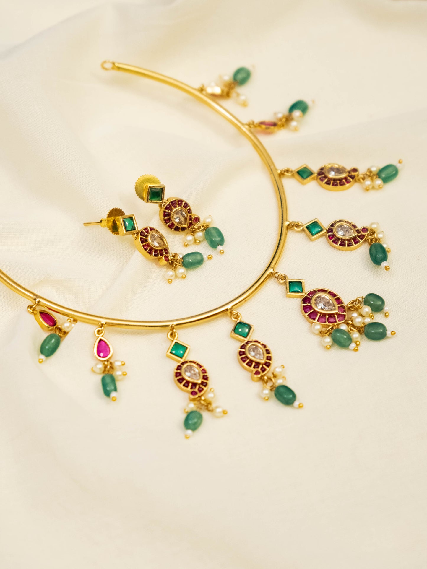Emerlad Kundan Hasli Set