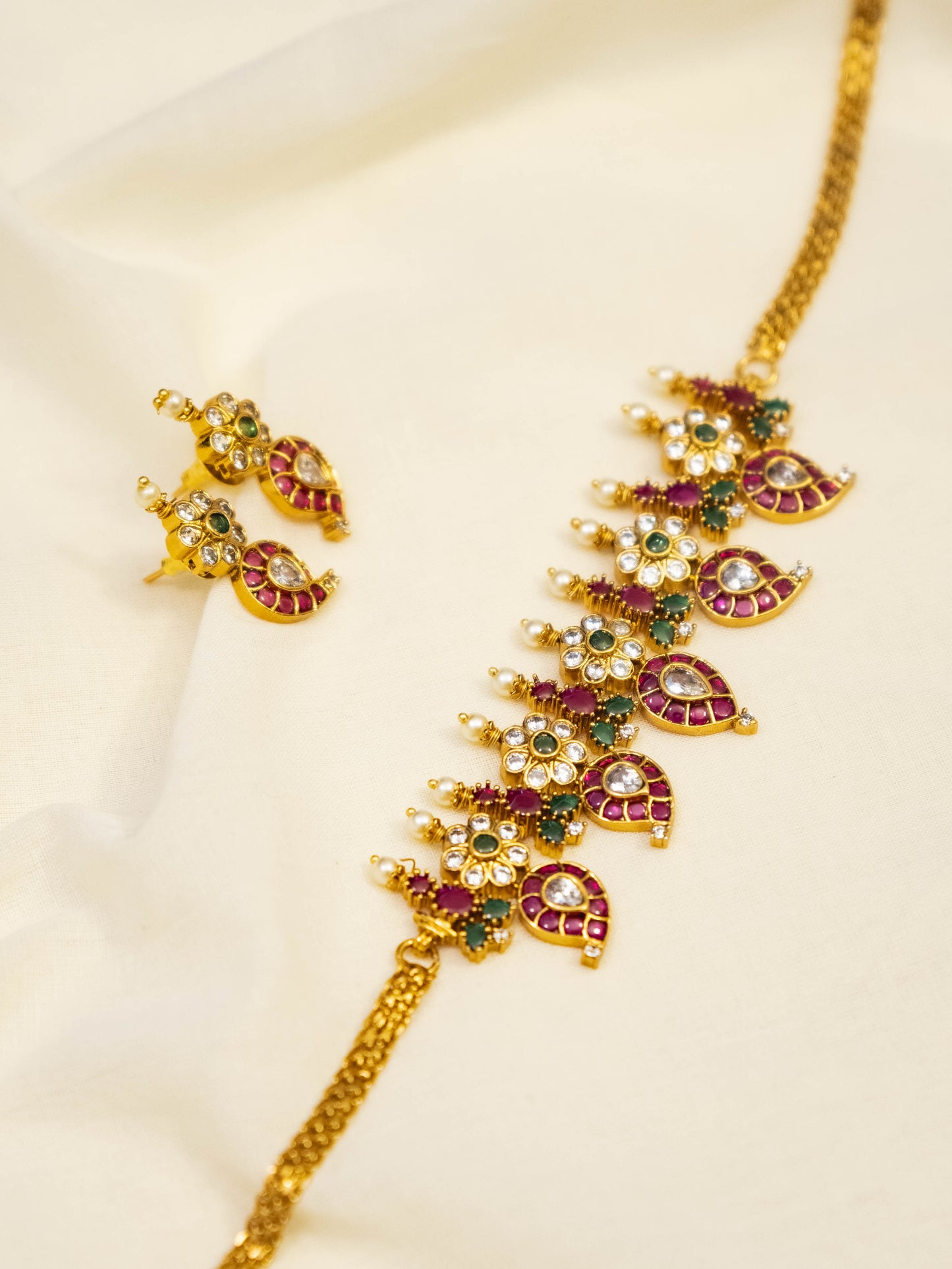 Multicolor Mango Necklace Set