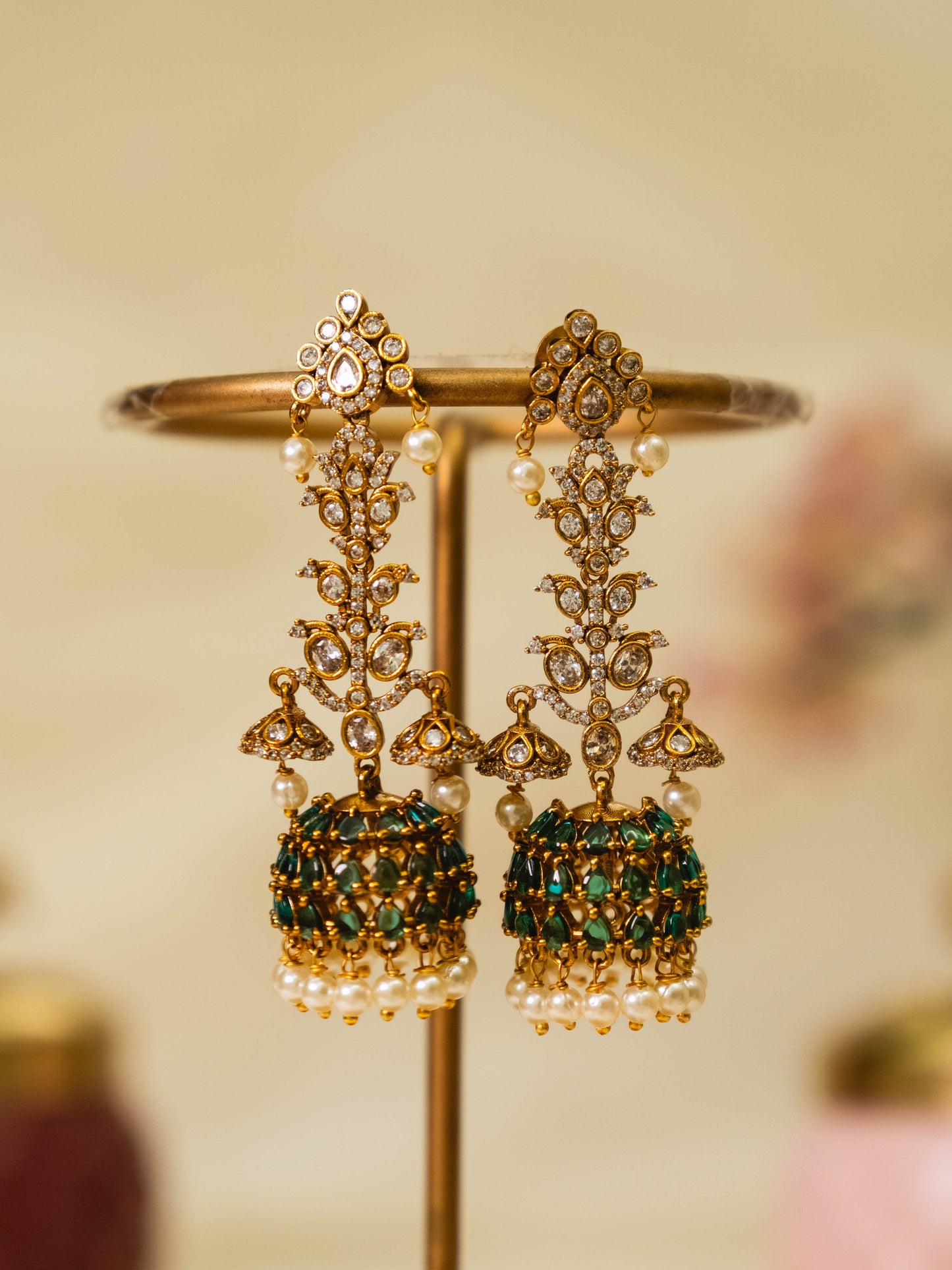 Emerald Radiance Jhumka