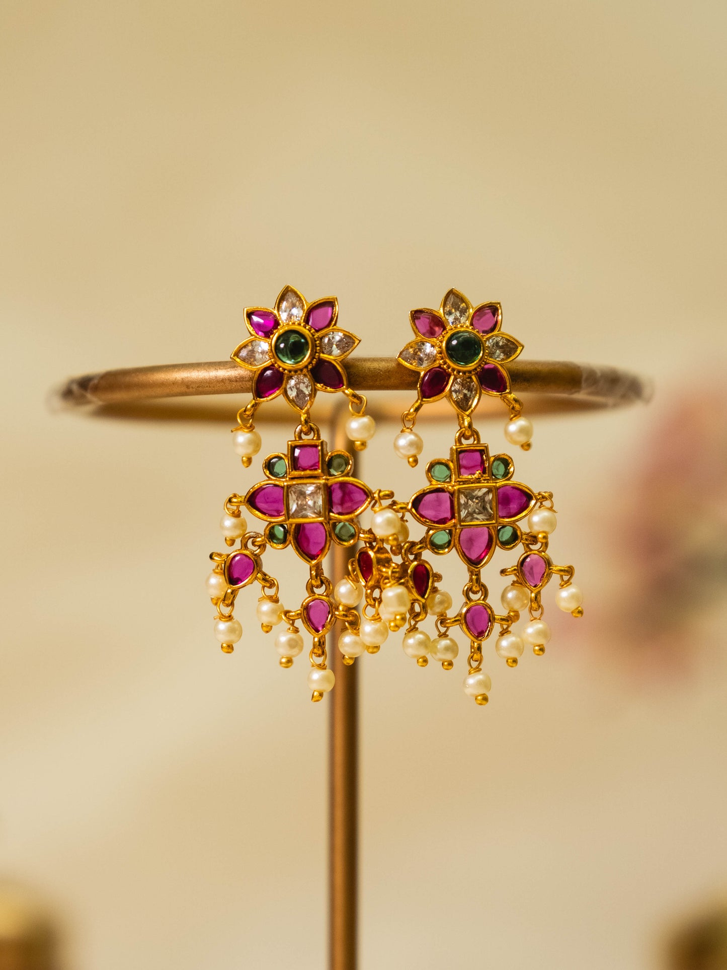 Pink Pearl Earrings