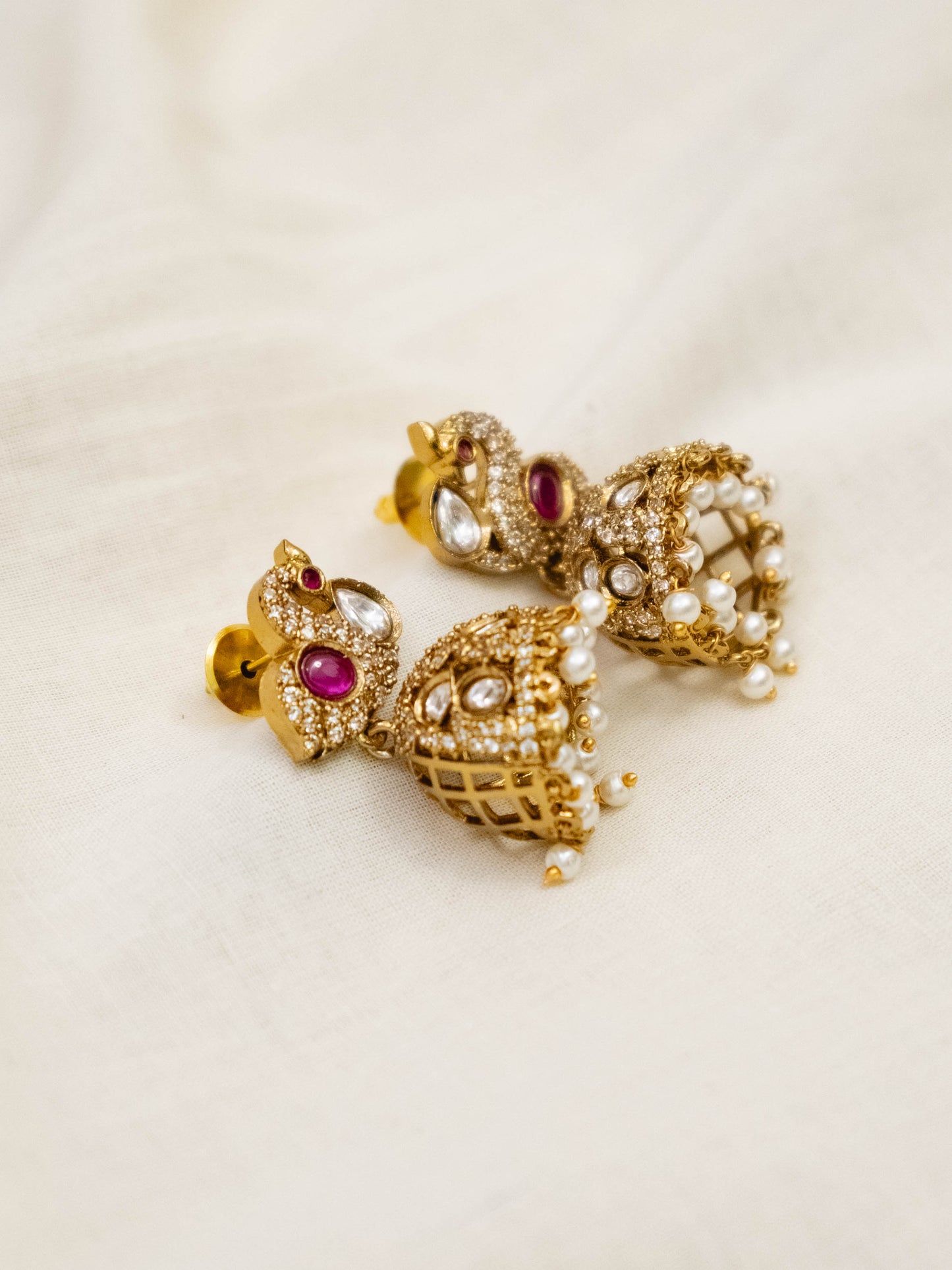 White Swan Jhumka