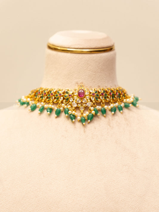 Garden of Royals Choker Set - Green