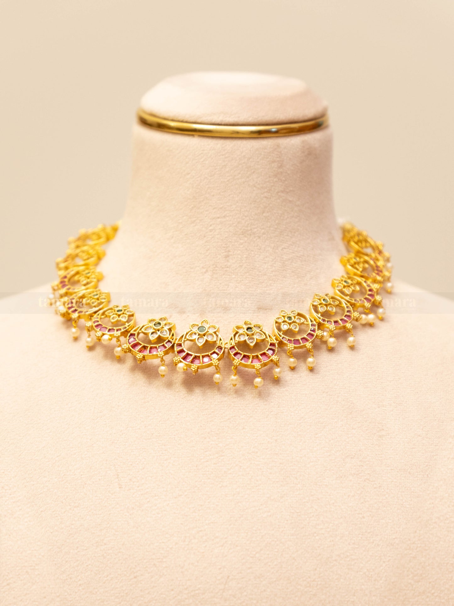 Floral Chand Necklace Set