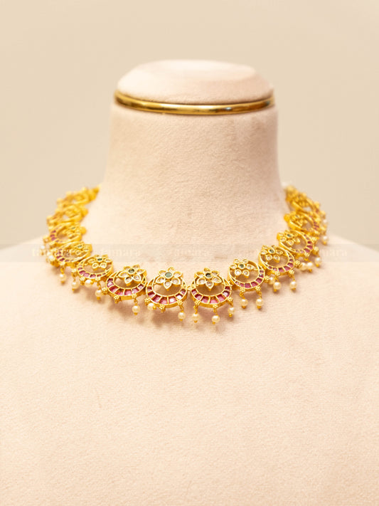 Floral Chand Necklace Set