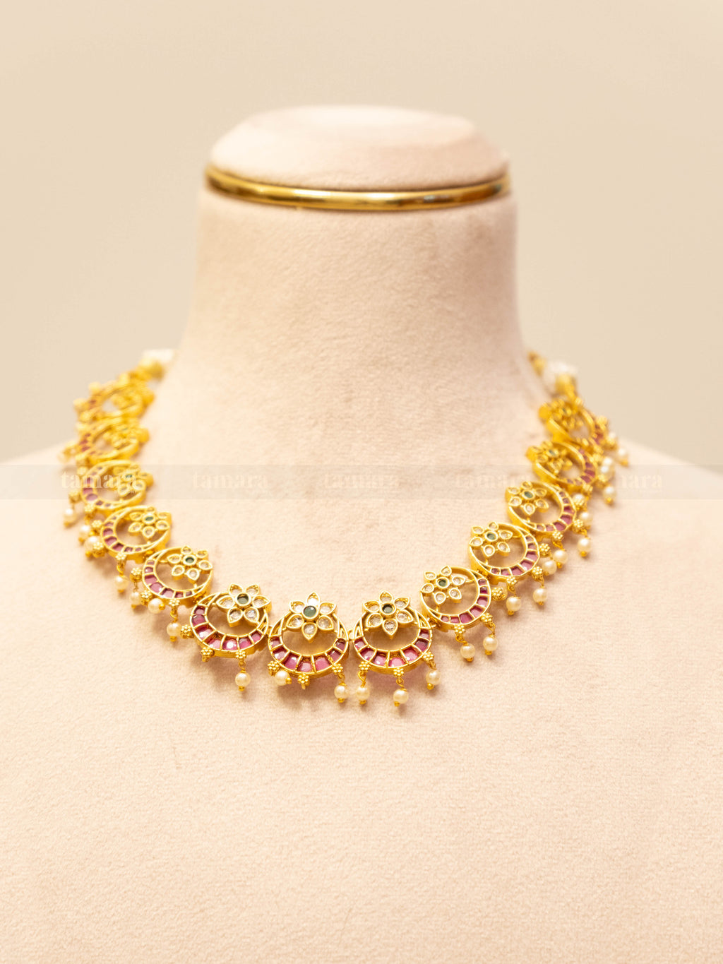 Floral Chand Necklace Set